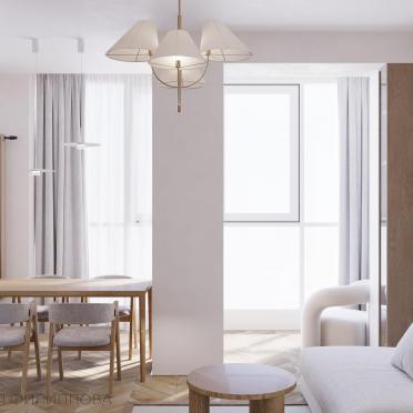 Интерьер столовой cветильниками над столом  смотреть на Basicdecor