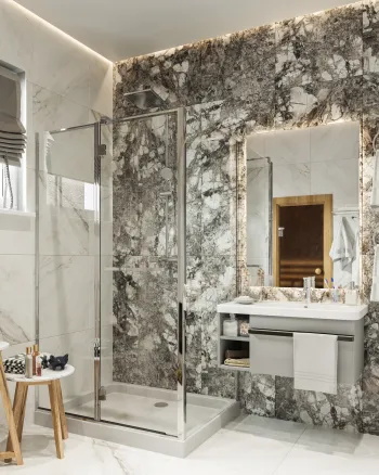 Интерьер ванной в современном стиле смотреть на Basicdecor