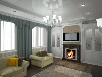 Интерьер гостиной в классическом стиле смотреть на Basicdecor