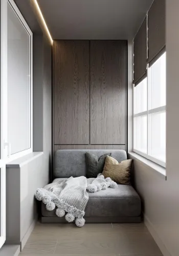 Интерьер балкона с балконом  смотреть на Basicdecor