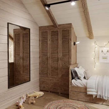 Интерьер детской с в деревянном доме в стиле кантри смотреть на Basicdecor