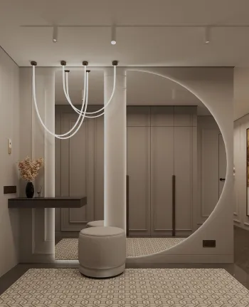 Интерьер прихожей с проходной  смотреть на Basicdecor