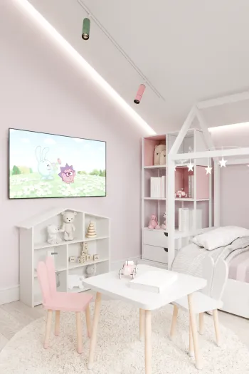 Интерьер детской с для девочки  смотреть на Basicdecor