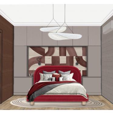 Интерьер спальни cветильниками над кроватью  смотреть на Basicdecor