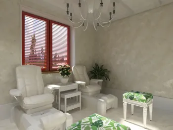 Интерьер с жалюзи и дверными жалюзи  смотреть на Basicdecor