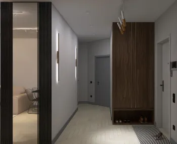 Интерьер прихожей с проходной  смотреть на Basicdecor