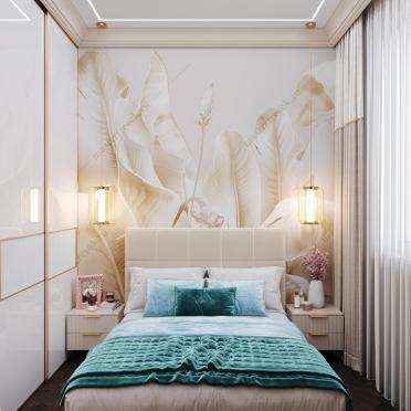 Интерьер спальни cветильниками над кроватью  смотреть на Basicdecor