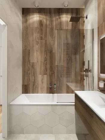 Интерьер ванной в современном стиле смотреть на Basicdecor