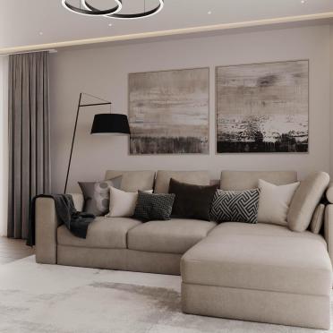 Интерьер гостиной c подсветкой  смотреть на Basicdecor