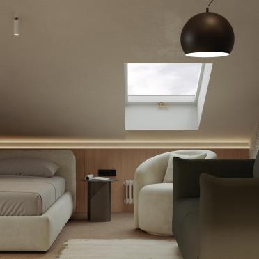 Интерьер гостиной с нишей с подсветкой и с подсветкой  смотреть на Basicdecor