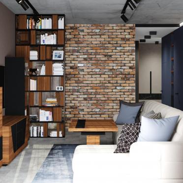 Интерьер гостиной в стиле лофт смотреть на Basicdecor