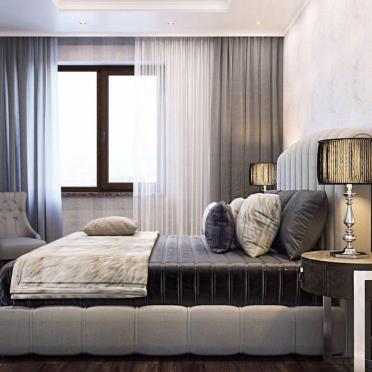 Интерьер спальни cветильниками над кроватью  смотреть на Basicdecor