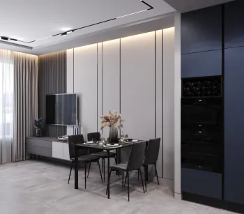 Интерьер кухни c подсветкой  смотреть на Basicdecor