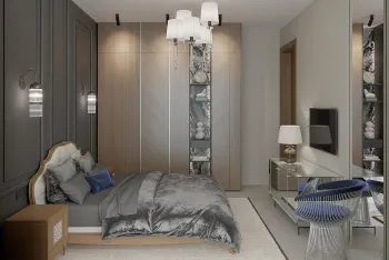 Интерьер спальни cветильниками над кроватью  смотреть на Basicdecor