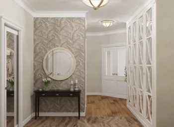 Интерьер прихожей с проходной в неоклассике смотреть на Basicdecor