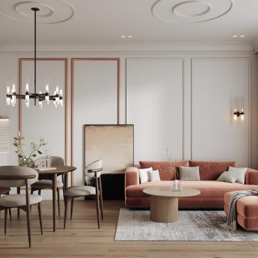 Интерьер гостиной cветильниками над кроватью  смотреть на Basicdecor