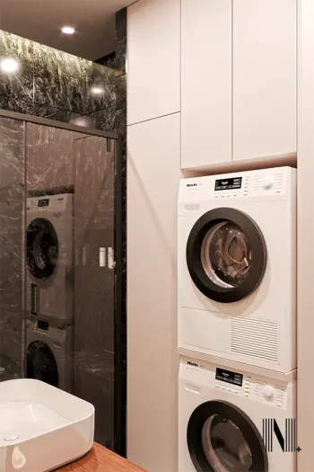 Интерьер ванной с постирочной  смотреть на Basicdecor