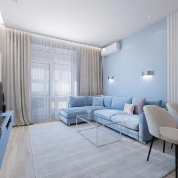 Интерьер гостиной c подсветкой  смотреть на Basicdecor