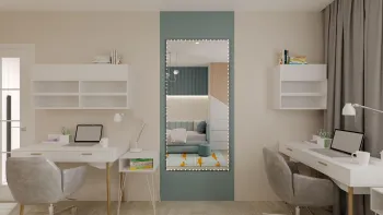 Интерьер с зеркалом на двери  смотреть на Basicdecor