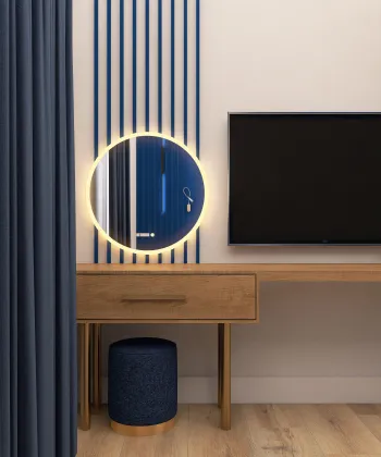 Интерьер спальни c подсветкой  смотреть на Basicdecor