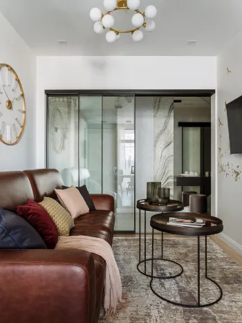 Интерьер гостиной с проходной  смотреть на Basicdecor