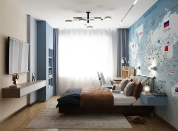 Интерьер детской с для мальчика  смотреть на Basicdecor