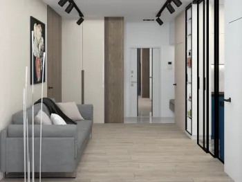Интерьер гостиной с проходной  смотреть на Basicdecor