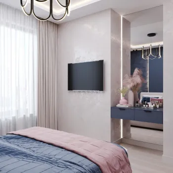 Интерьер спальни cветильниками над кроватью  смотреть на Basicdecor