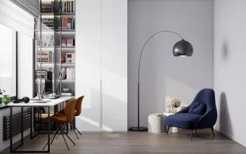 Интерьер c рабочим местом в современном стиле смотреть на Basicdecor