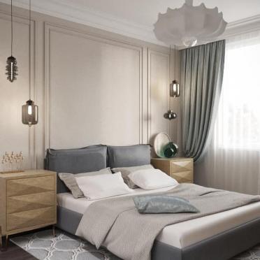 Интерьер спальни cветильниками над кроватью  смотреть на Basicdecor