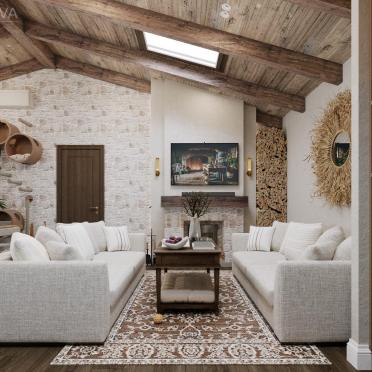 Интерьер гостиной в стиле кантри смотреть на Basicdecor