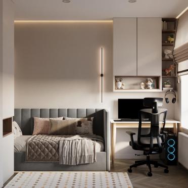 Интерьер детской c подсветкой и для мальчика  смотреть на Basicdecor