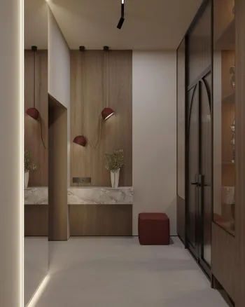 Интерьер прихожей c подсветкой  смотреть на Basicdecor