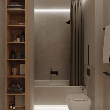 Интерьер ванной c подсветкой  смотреть на Basicdecor