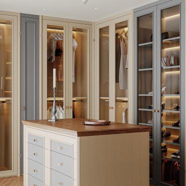 Интерьер гардеробной с гардеробной  смотреть на Basicdecor