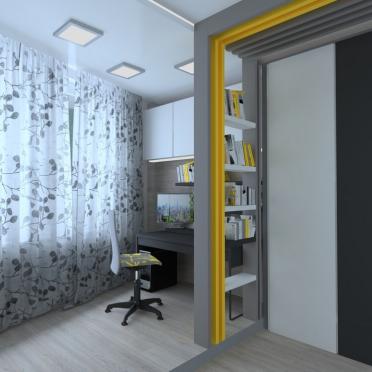 Интерьер c рабочим местом в современном стиле смотреть на Basicdecor