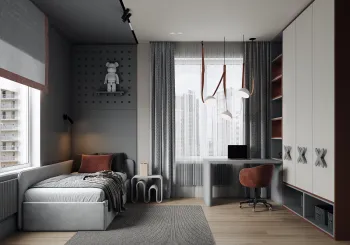 Интерьер детской с для мальчика  смотреть на Basicdecor