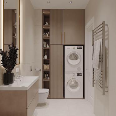 Интерьер ванной с постирочной  смотреть на Basicdecor