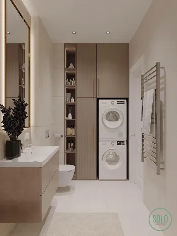 Интерьер ванной с постирочной  смотреть на Basicdecor