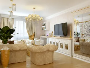 Интерьер гостиной в классическом стиле смотреть на Basicdecor