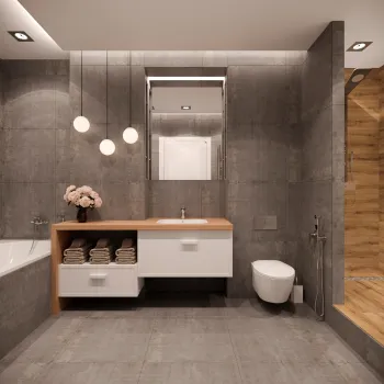 Интерьер ванной в современном стиле смотреть на Basicdecor