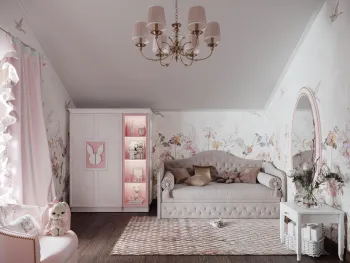 Интерьер детской с для девочки в шебби-шике смотреть на Basicdecor