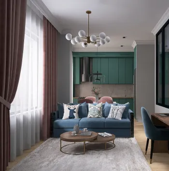Интерьер гостиной  смотреть на Basicdecor