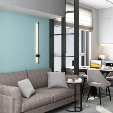 Интерьер гостиной с нишей с подсветкой и с подсветкой  смотреть на Basicdecor
