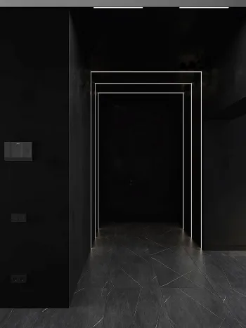 Интерьер cветовыми линиями  смотреть на Basicdecor