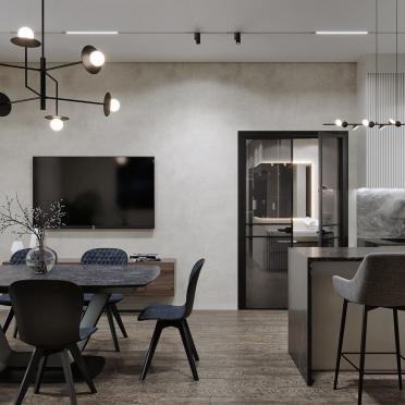 Интерьер кухни c подсветкой  смотреть на Basicdecor