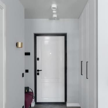 Интерьер прихожей cветовыми линиями и с подсветкой  смотреть на Basicdecor