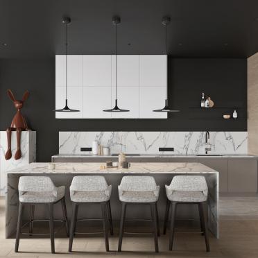 Интерьер кухни c островом  смотреть на Basicdecor