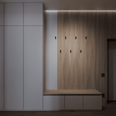 Интерьер прихожей с проходной  смотреть на Basicdecor