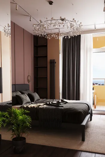 Интерьер спальни cветильниками над кроватью в гоблинкоре смотреть на Basicdecor